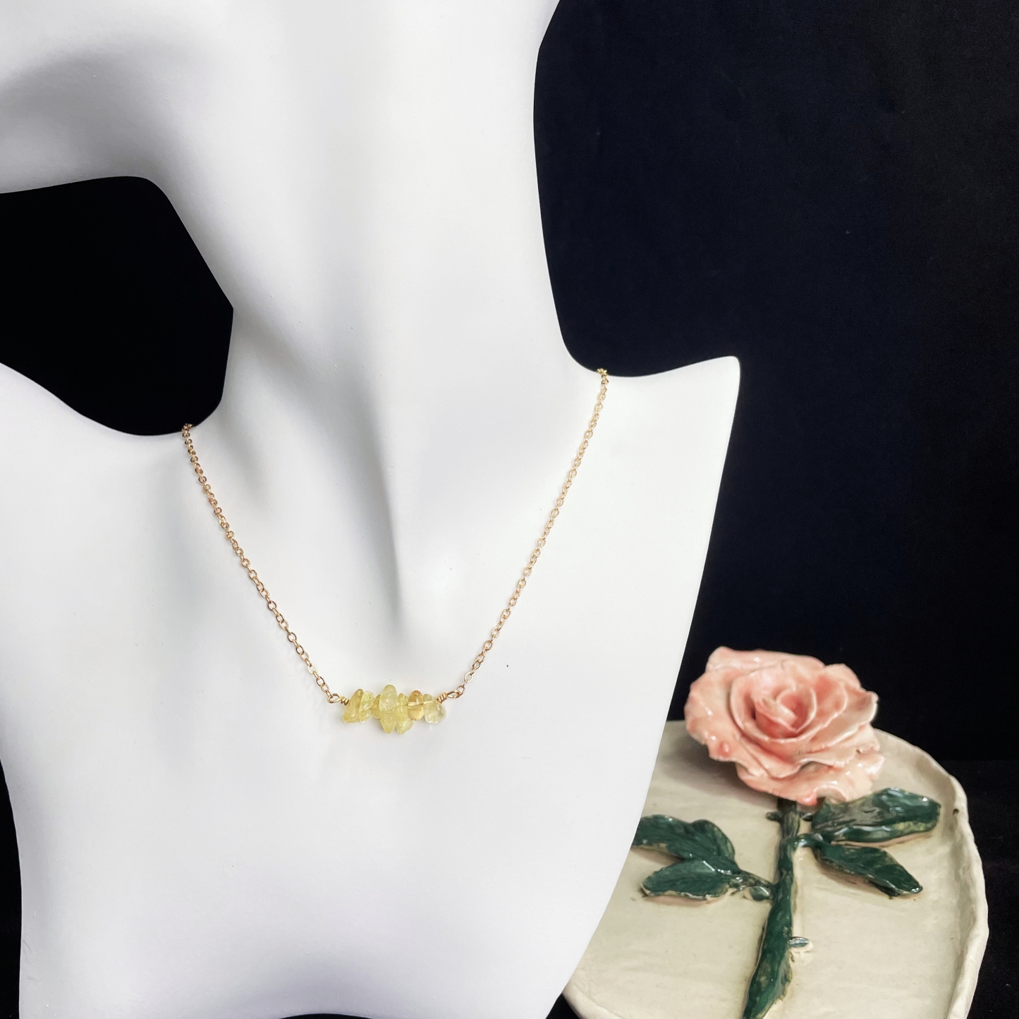 Minimalist Gemstones Necklace