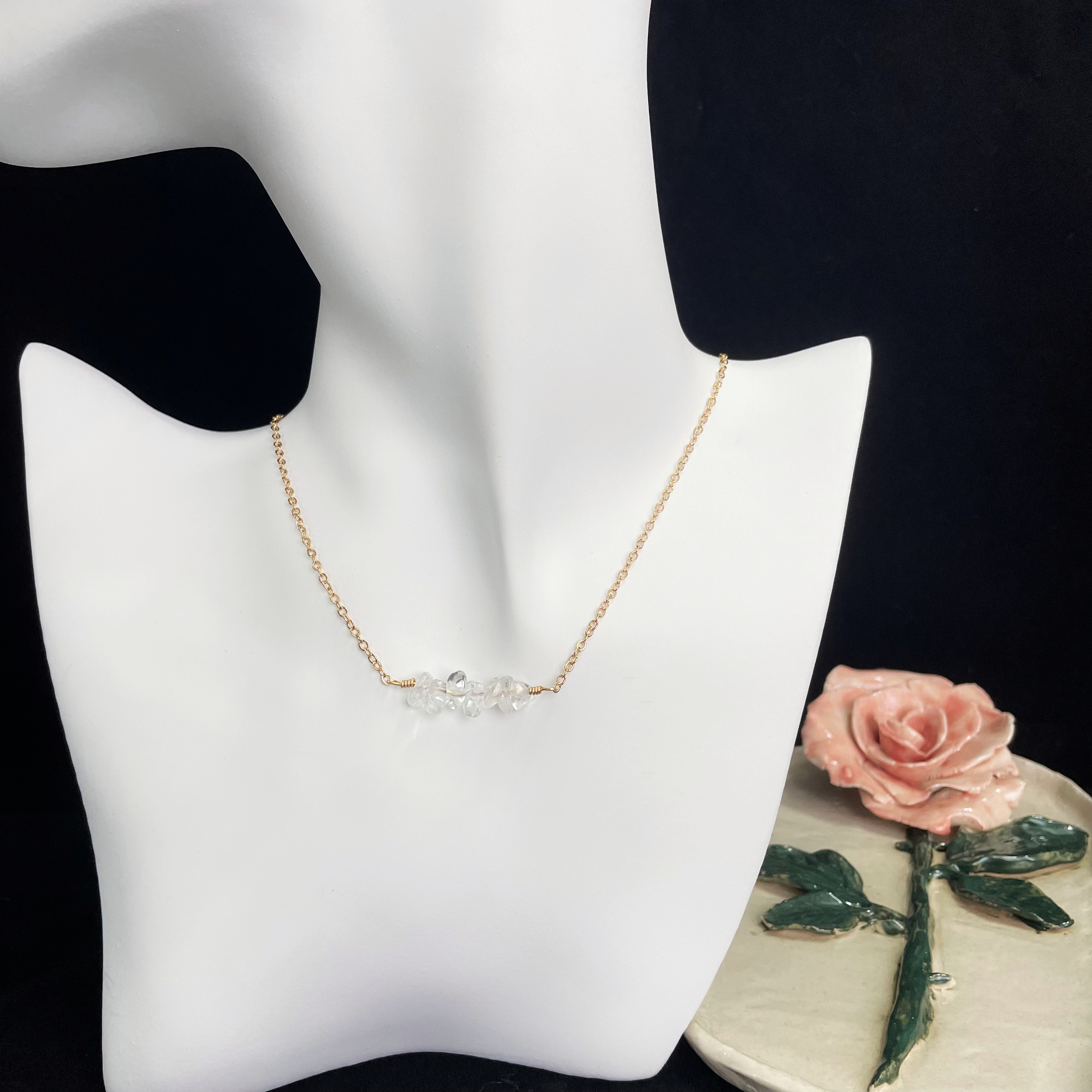 Minimalist Gemstones Necklace