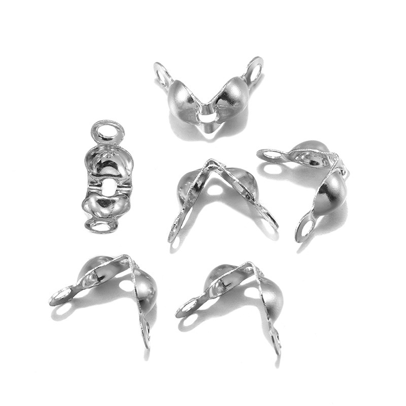 Bead Tips Knot Covers Clamshell Crimp Bead Clasp 200pcs