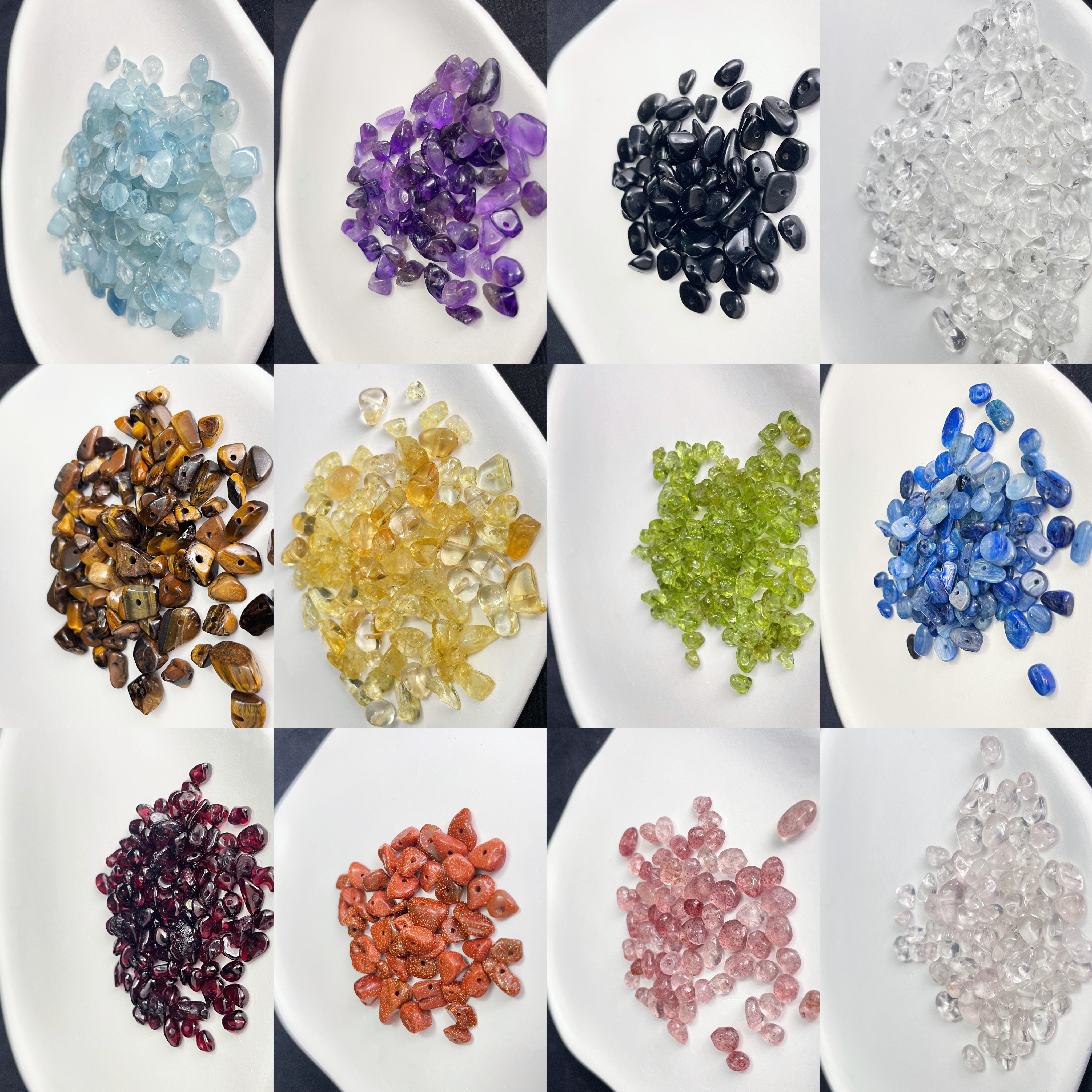 Real Natual Crystals Raw Stone Beads A String