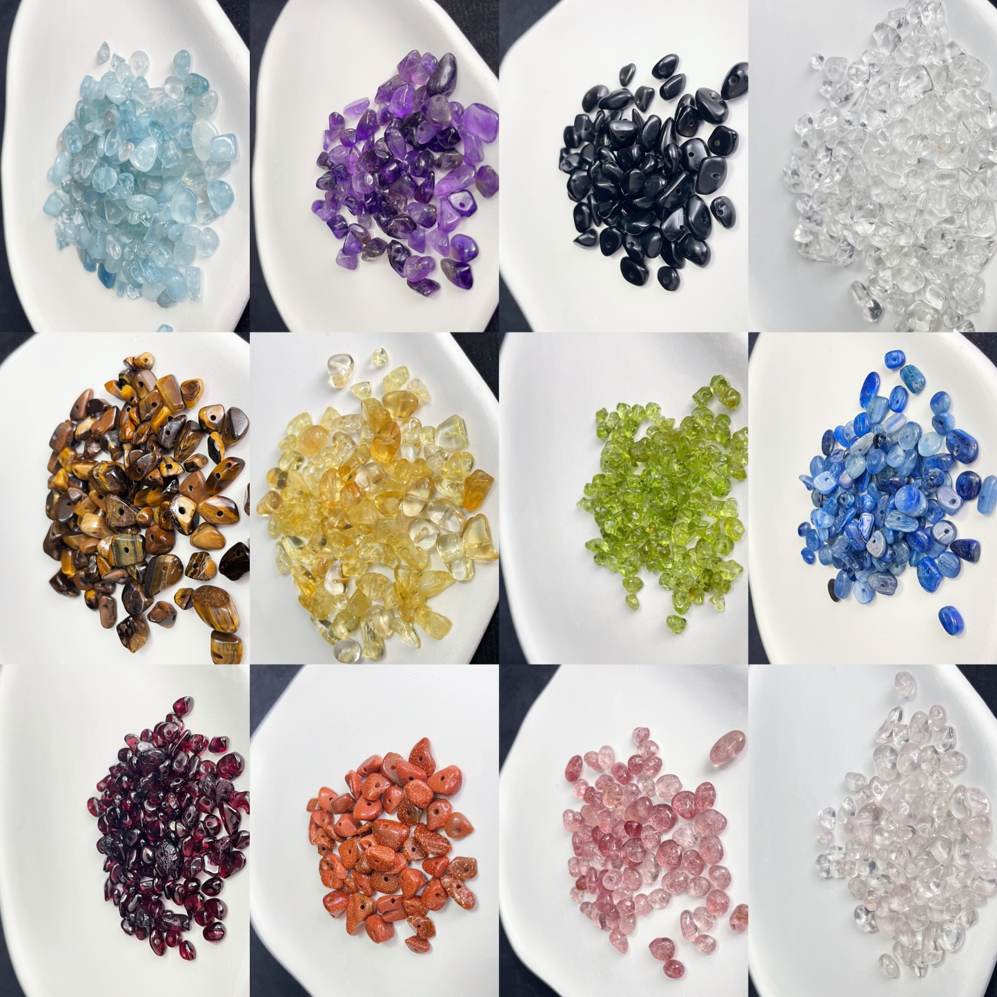 Real Natual Crystals Raw Stone Beads A String