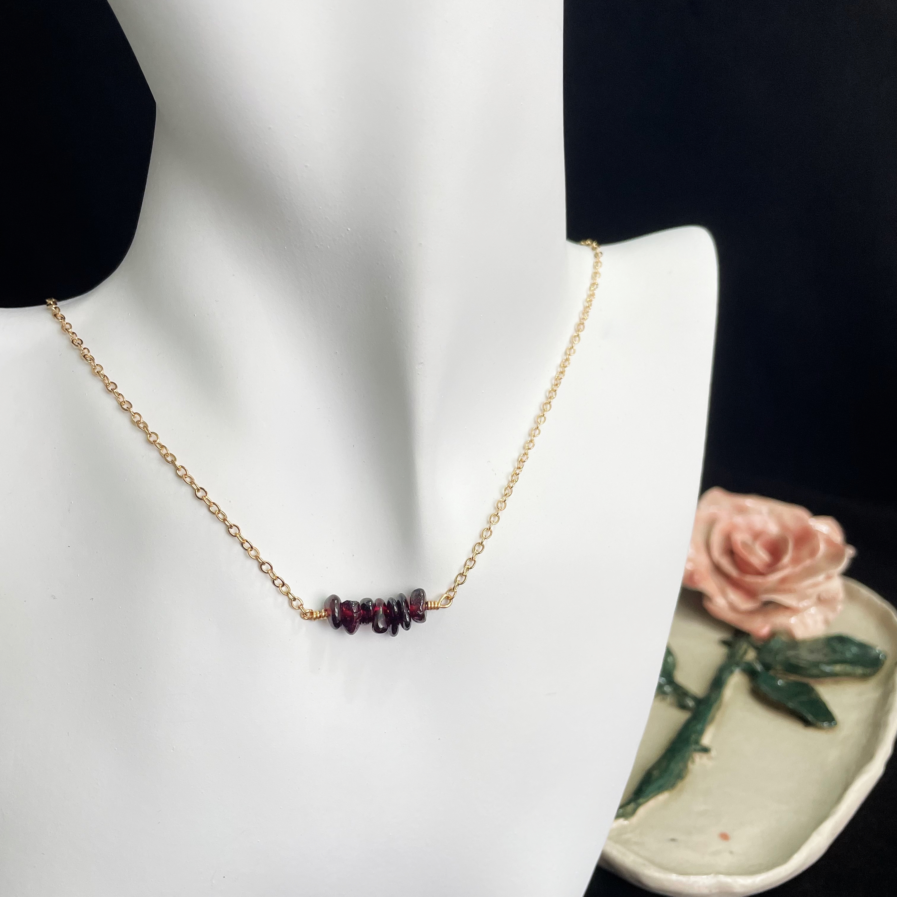 Minimalist Gemstones Necklace