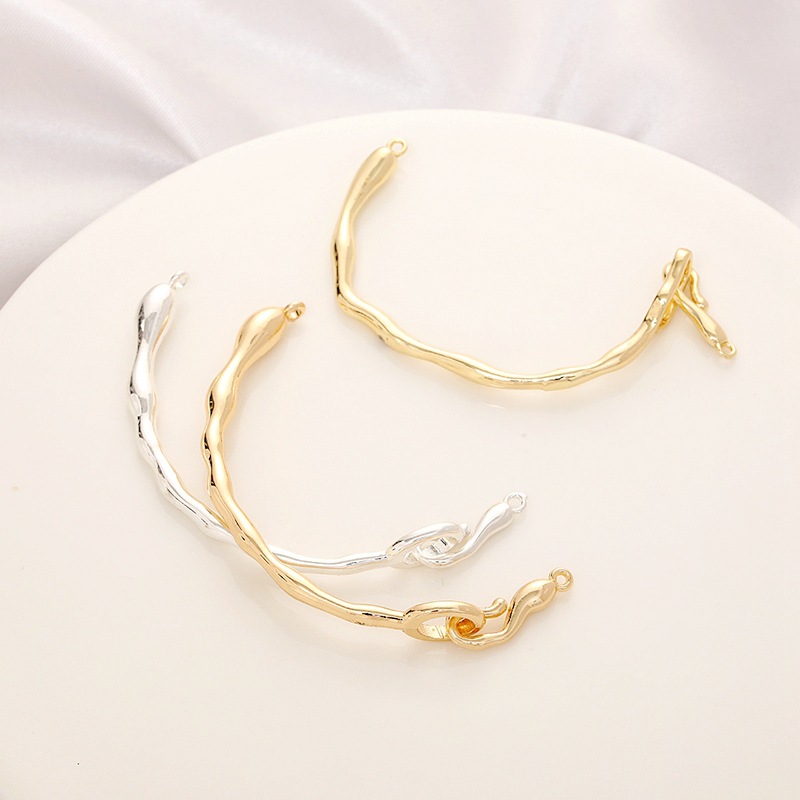14k Gold Half Bracelet Accessory Irregular Branch Bracelet
