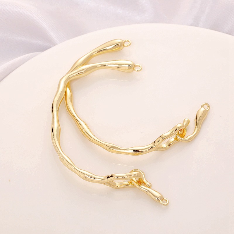 14k Gold Half Bracelet Accessory Irregular Branch Bracelet