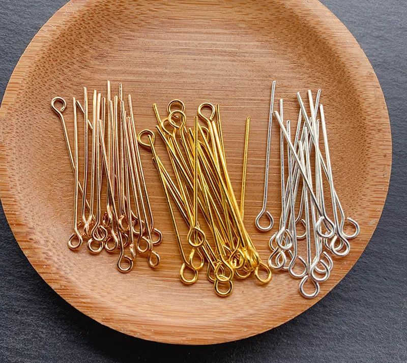 Eye Pins Needles for Jewelry Making 0.5*30mm 100pcs