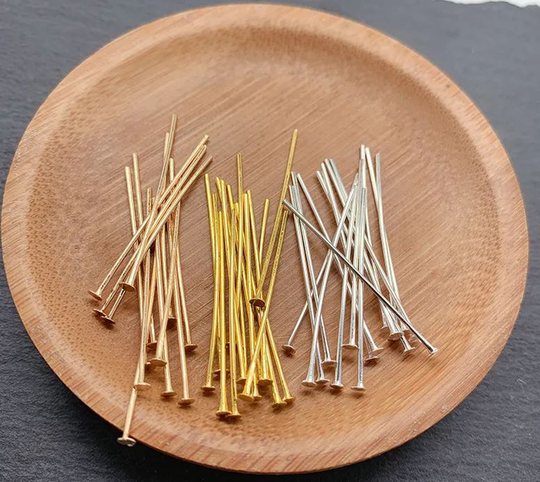 Flat Head Pins for Jewelry Making 0.6*30mm 100pcs