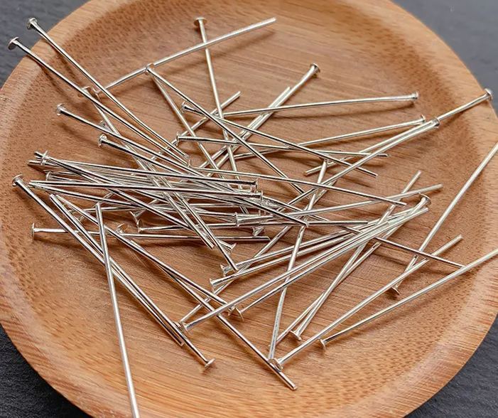 Flat Head Pins for Jewelry Making 0.6*30mm 100pcs