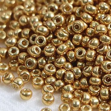 1.5mm Gold and Silver Palted Glass Seed Beads 5g