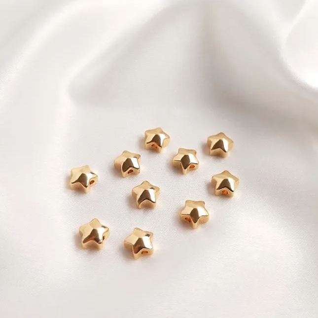Hight Quality 14k Gold Star Beads Flower Beads