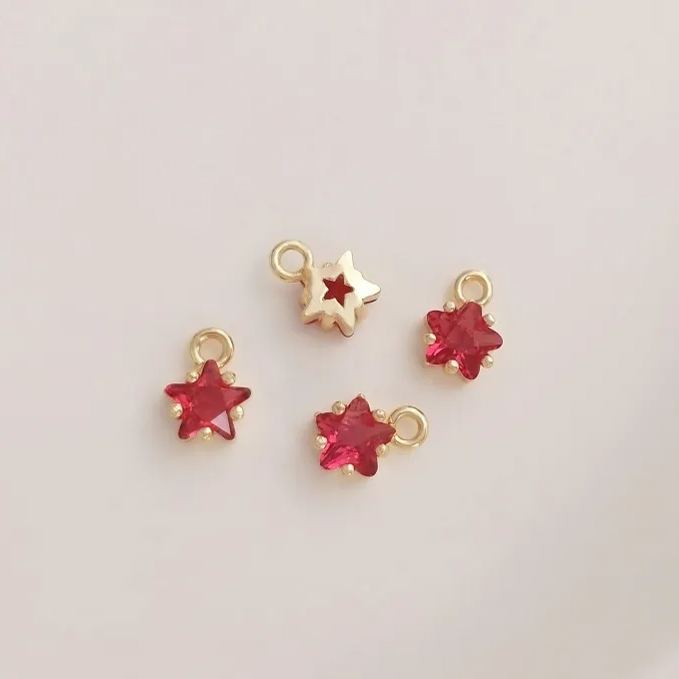 Birthstone Zircon Star Pendant January to December