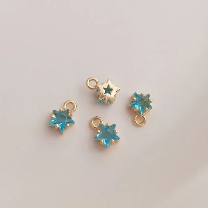 Birthstone Zircon Star Pendant January to December