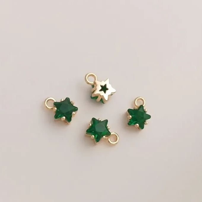 Birthstone Zircon Star Pendant January to December