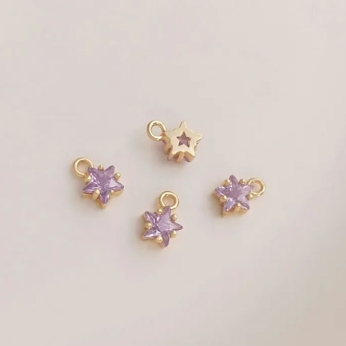 Birthstone Zircon Star Pendant January to December