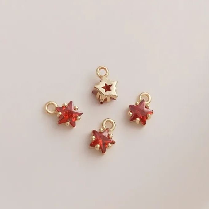 Birthstone Zircon Star Pendant January to December