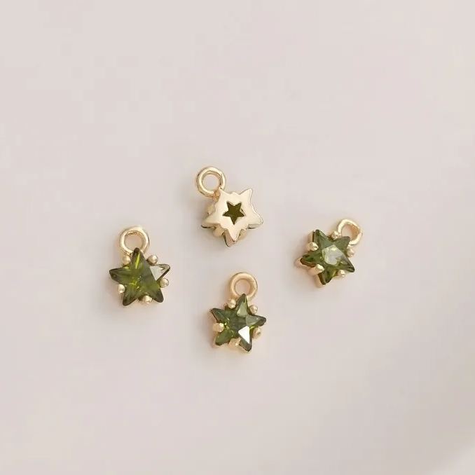 Birthstone Zircon Star Pendant January to December