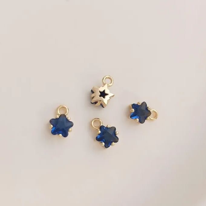 Birthstone Zircon Star Pendant January to December