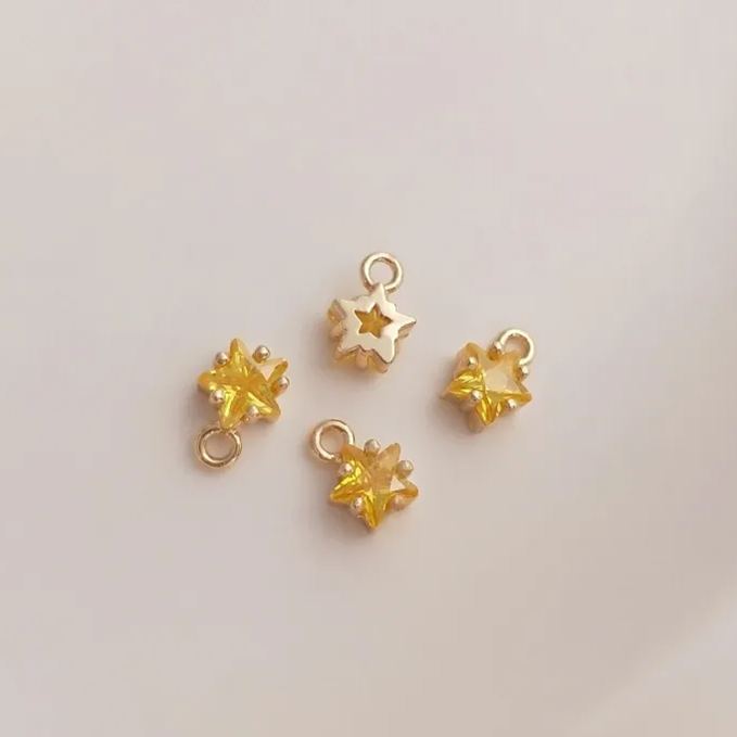 Birthstone Zircon Star Pendant January to December