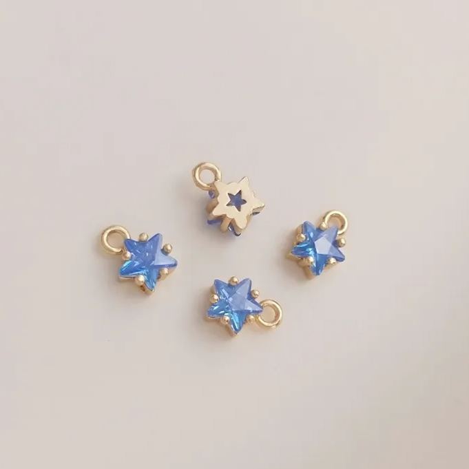 Birthstone Zircon Star Pendant January to December