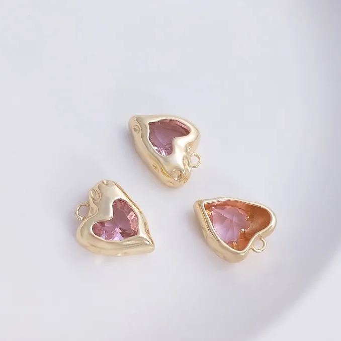Irregular Colours Zircon Heart Pendant