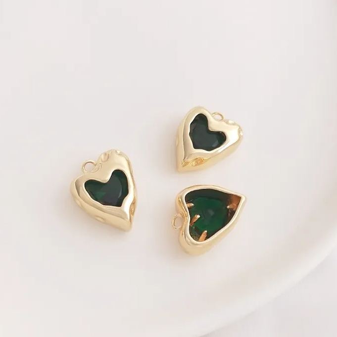 Irregular Colours Zircon Heart Pendant