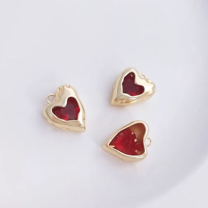 Irregular Colours Zircon Heart Pendant