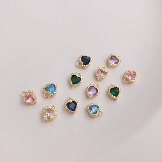 Colors Zircon Little Heart Pendant