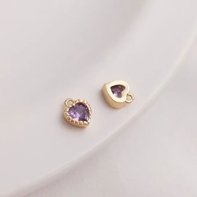 Colors Zircon Little Heart Pendant