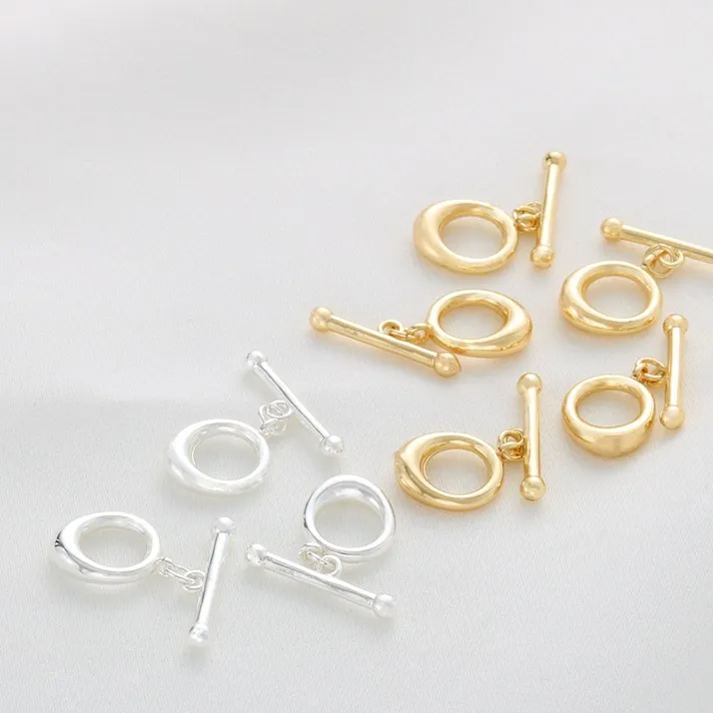 Simple Style OT Buckle 14k Gold and Silver