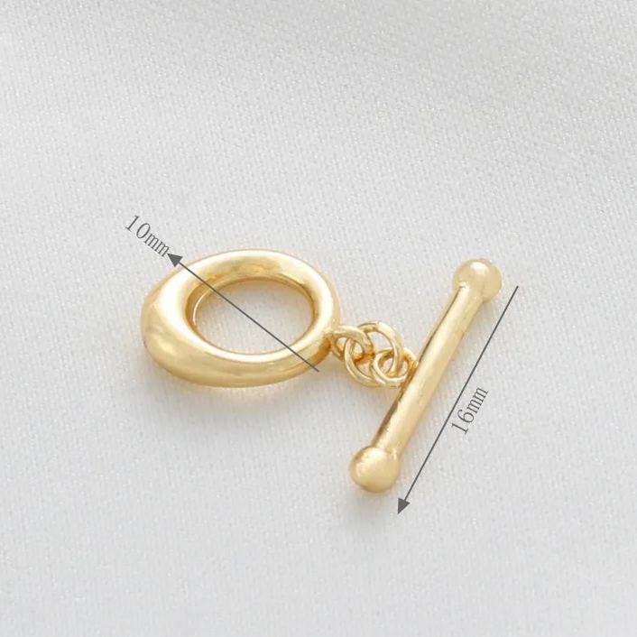 Simple Style OT Buckle 14k Gold and Silver