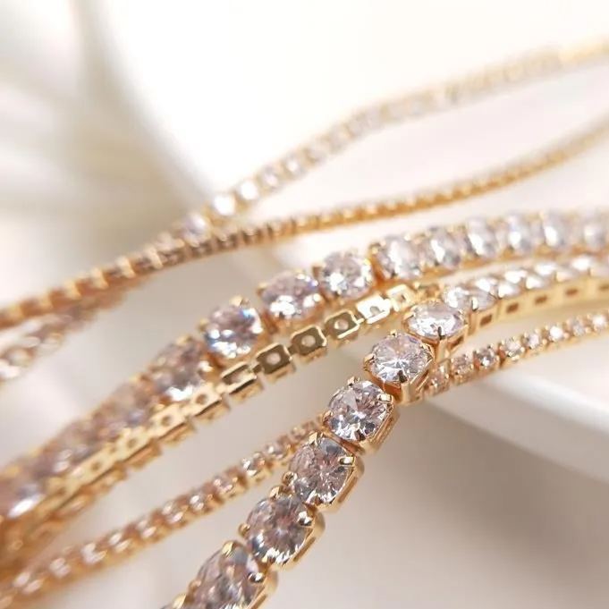 Austria Zircon Square Beads Strand