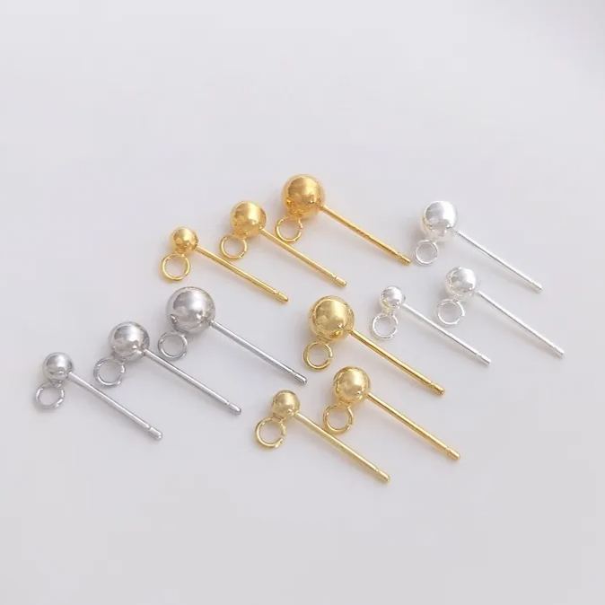 Ball Pin with Open Ring Earrings Studs