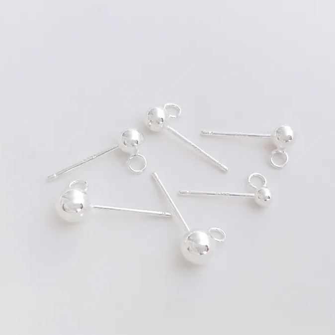 Ball Pin with Open Ring Earrings Studs