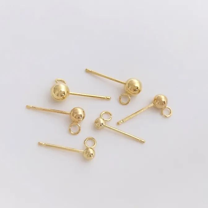 Ball Pin with Open Ring Earrings Studs