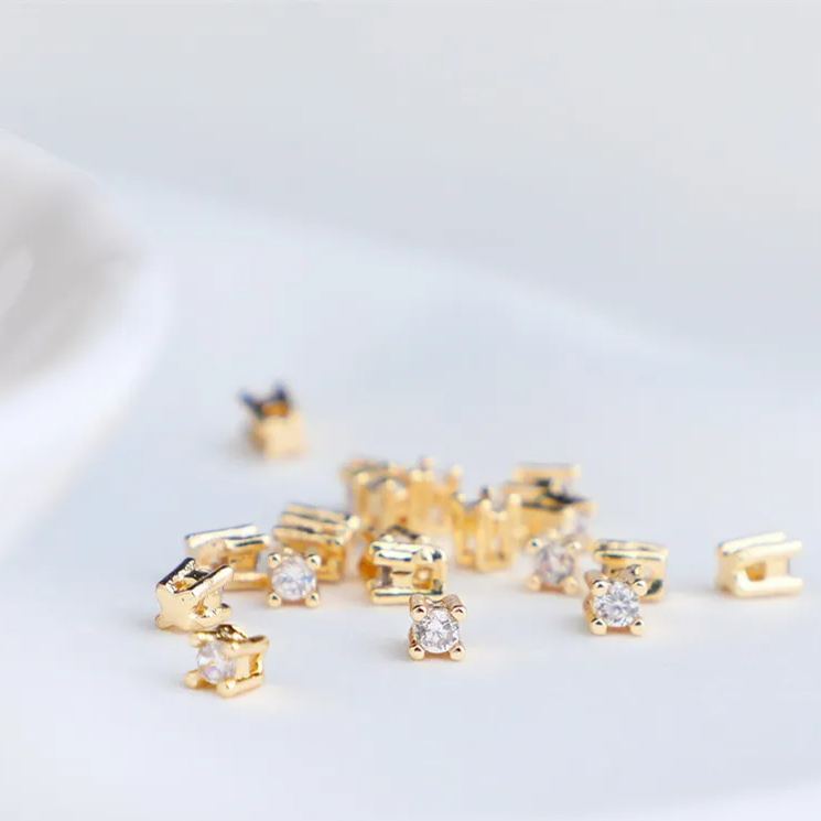 Colored Zircon Prong Setting Beads