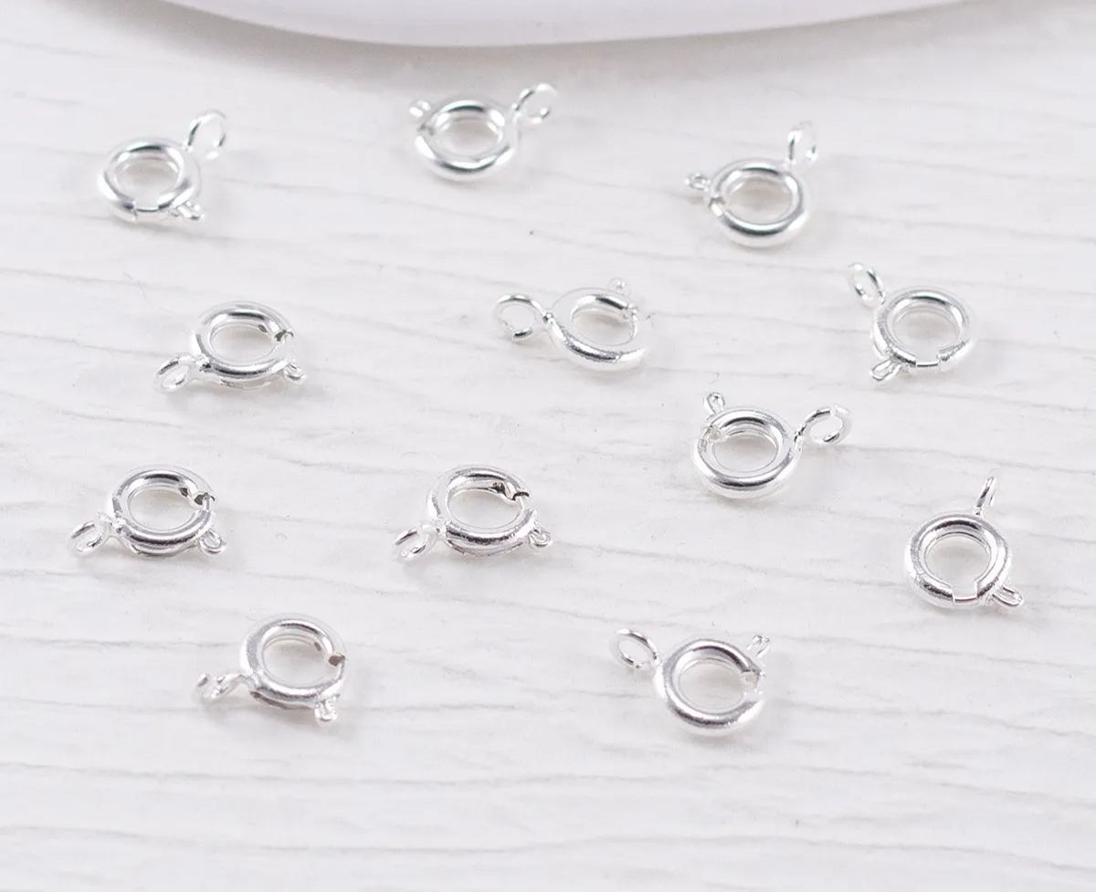 Round Spring Clasps with Open Jump Rings for Necklaces Bracelet Or Jewelry Making