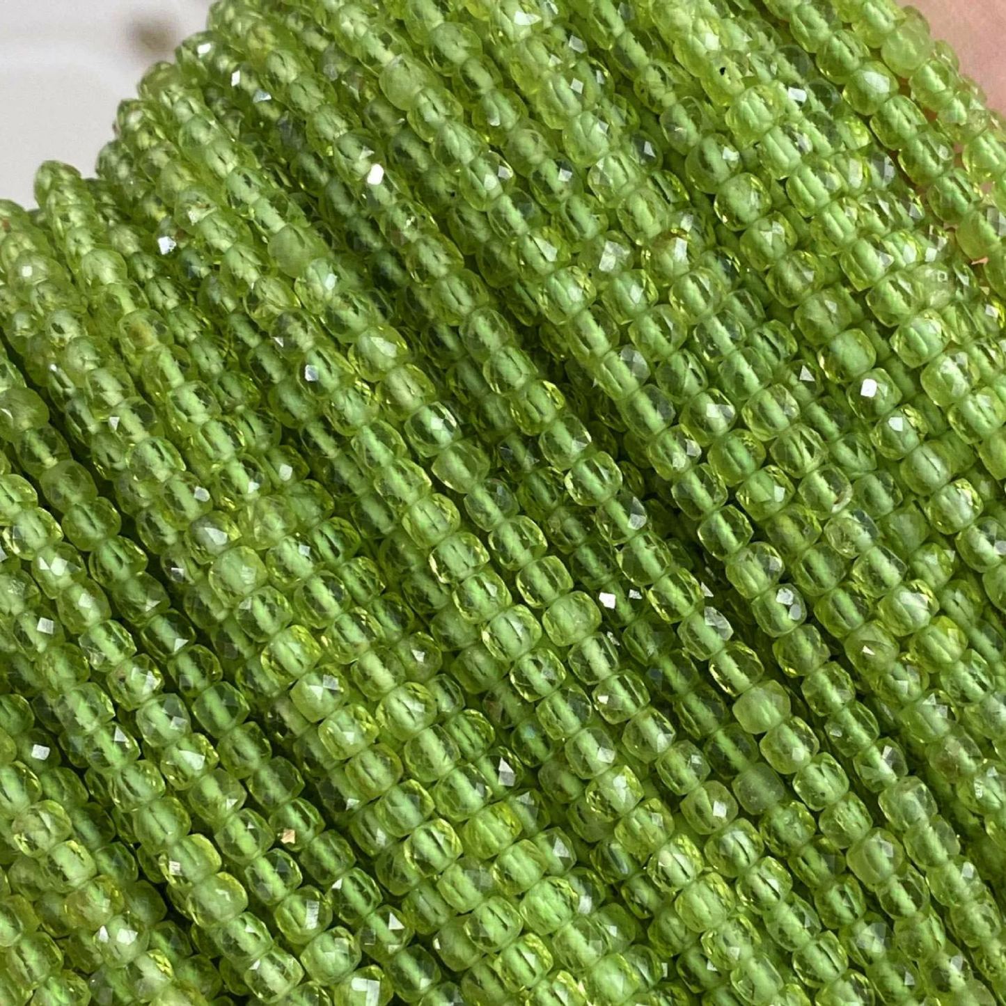 Natural Gemstone 2.5*2.5mm Square Faced Beads Strand