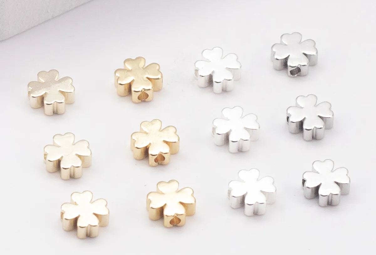 Spacer Beads Heart Flower Butterfly Four-leaf Cross Bear Crown