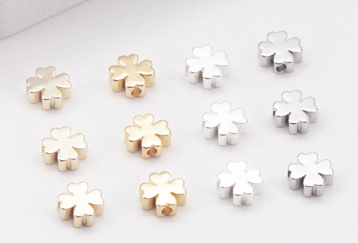 Spacer Beads Heart Flower Butterfly Four-leaf Cross Bear Crown