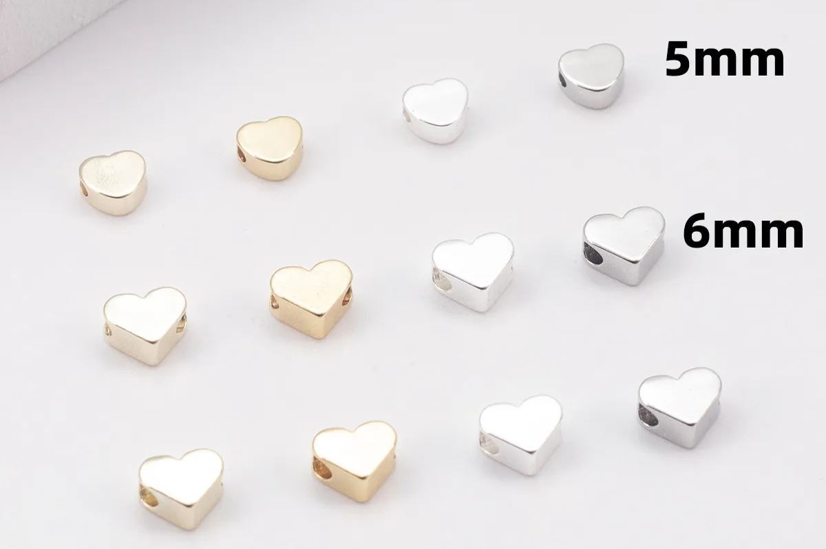 Spacer Beads Heart Flower Butterfly Four-leaf Cross Bear Crown