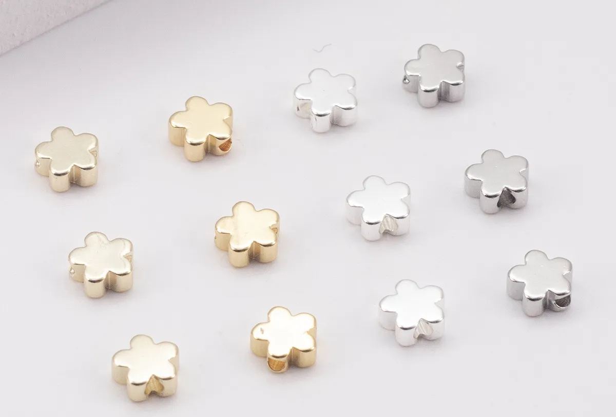 Spacer Beads Heart Flower Butterfly Four-leaf Cross Bear Crown