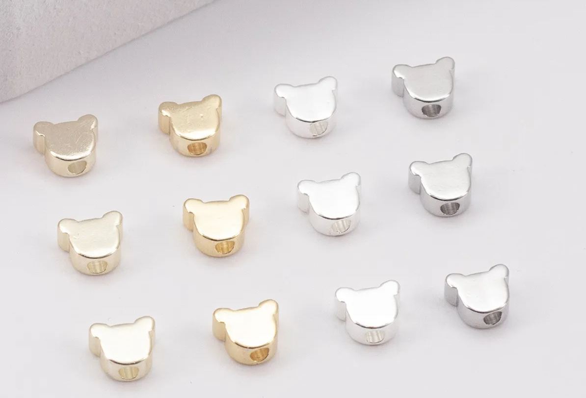 Spacer Beads Heart Flower Butterfly Four-leaf Cross Bear Crown