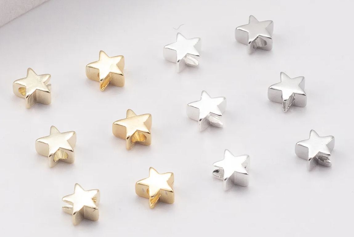 Spacer Beads Heart Flower Butterfly Four-leaf Cross Bear Crown