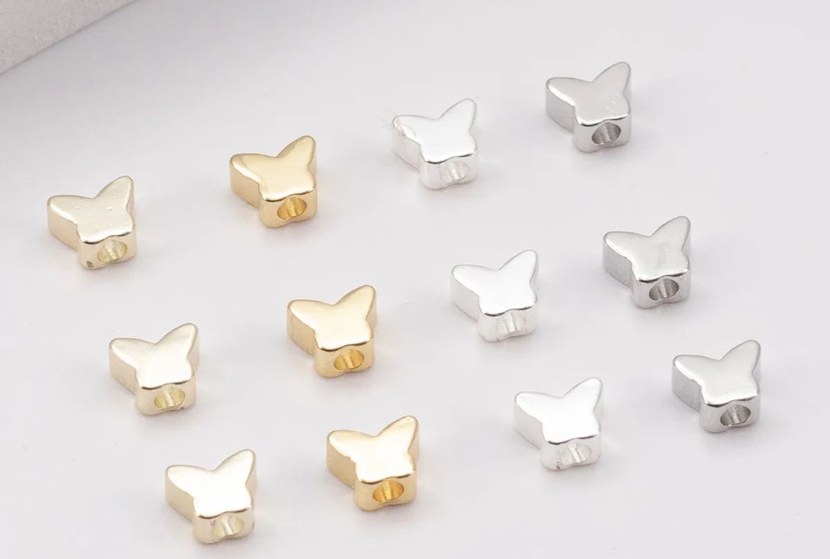 Spacer Beads Heart Flower Butterfly Four-leaf Cross Bear Crown