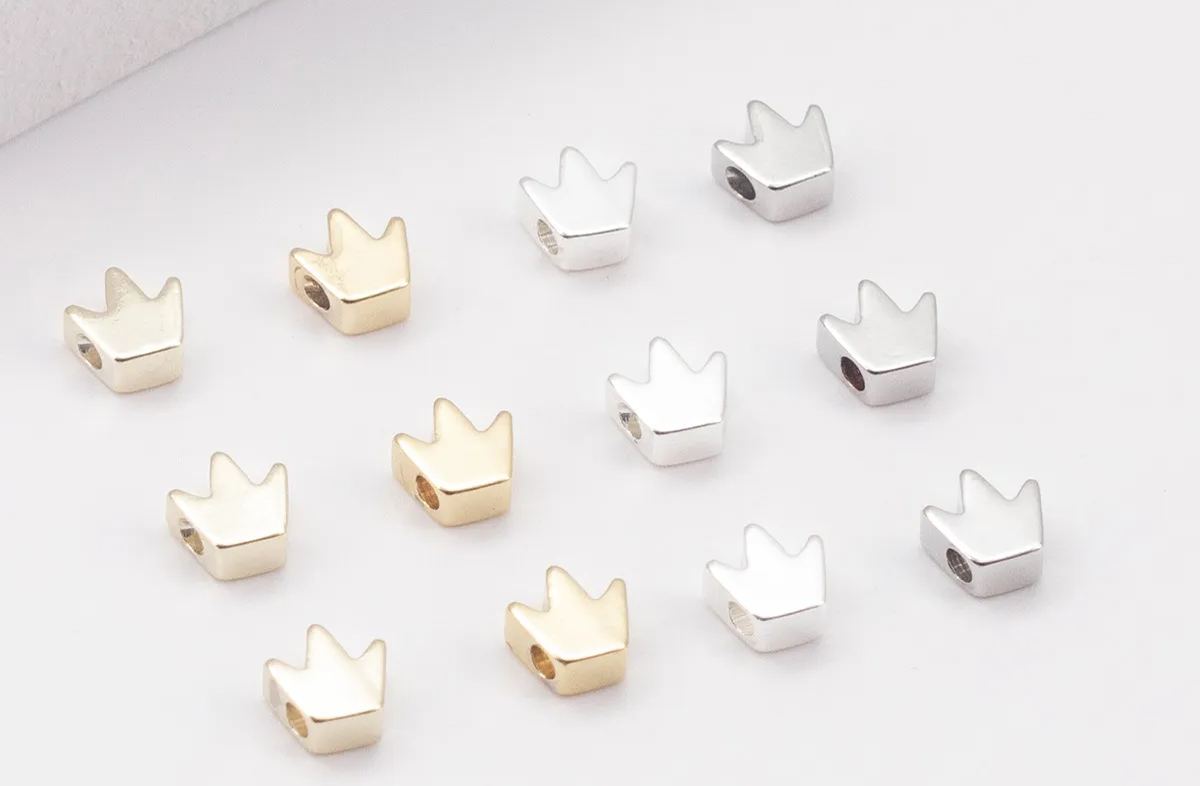 Spacer Beads Heart Flower Butterfly Four-leaf Cross Bear Crown