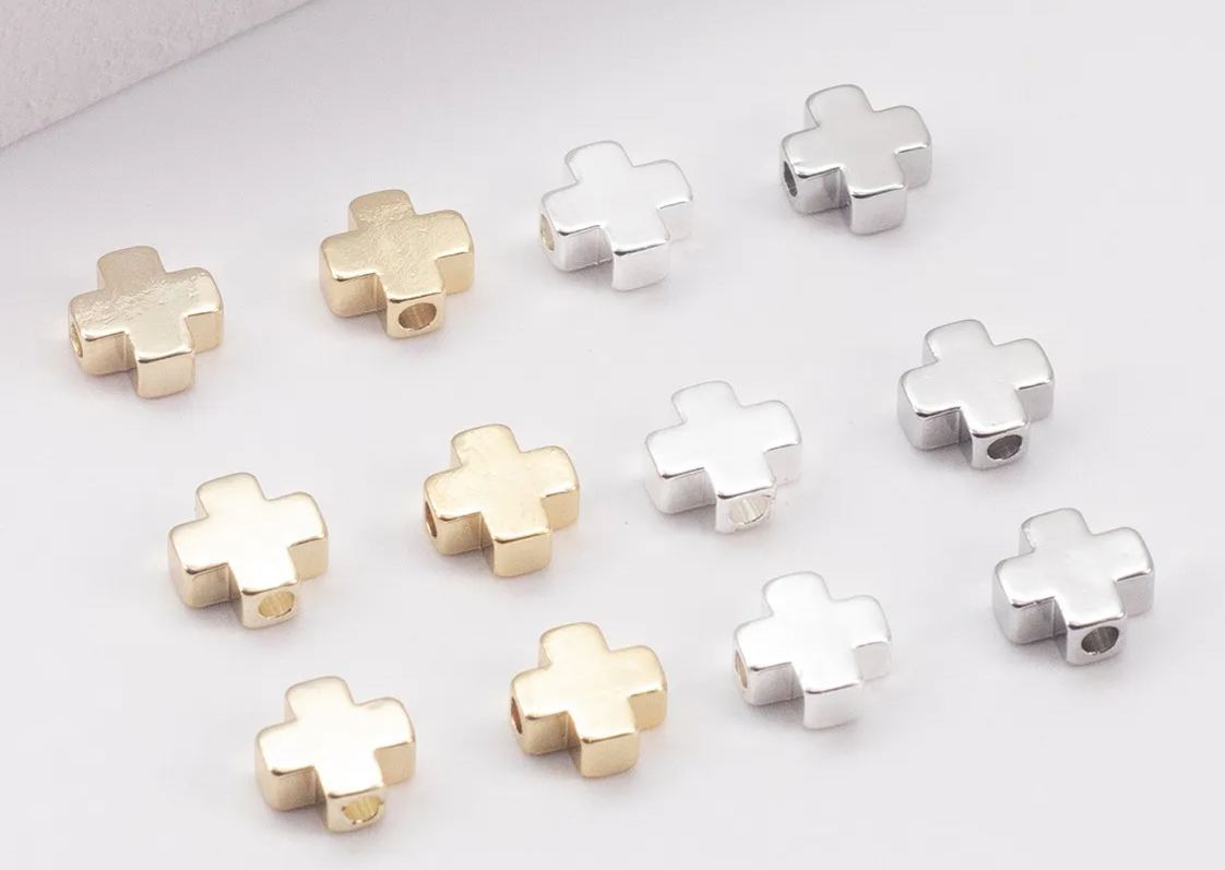 Spacer Beads Heart Flower Butterfly Four-leaf Cross Bear Crown