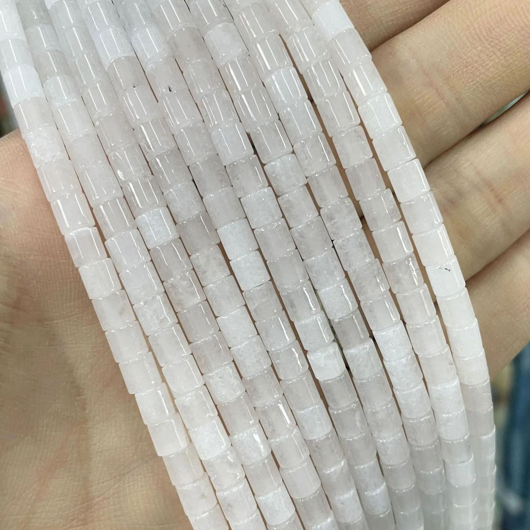 Natural Gemstone 4*4mm Cylinder Beads Strand