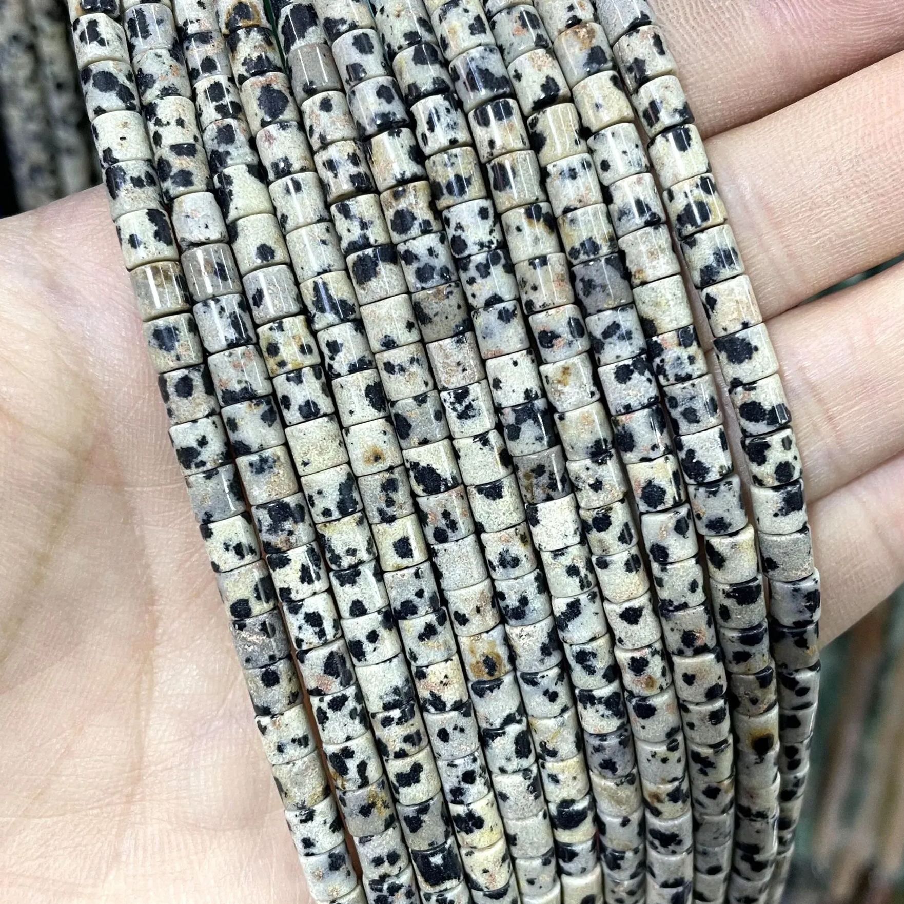 Natural Gemstone 4*4mm Cylinder Beads Strand