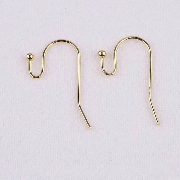 S-Shaped with Ball Earrings Hook 10 pairs Earrings Making Accessory
