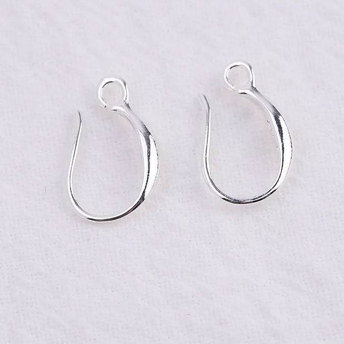 Waterdrop Shaped Earring Hooks Earrings Making Accessory 5 Pairs