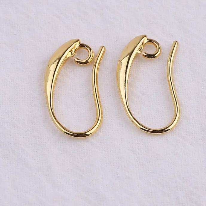 Waterdrop Shaped Earring Hooks Earrings Making Accessory 5 Pairs